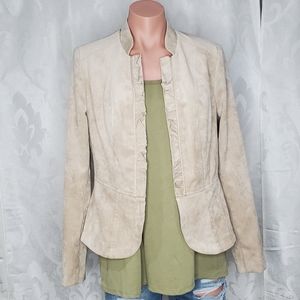 KATE ROSY Ruffle Peplum Soft Jacket